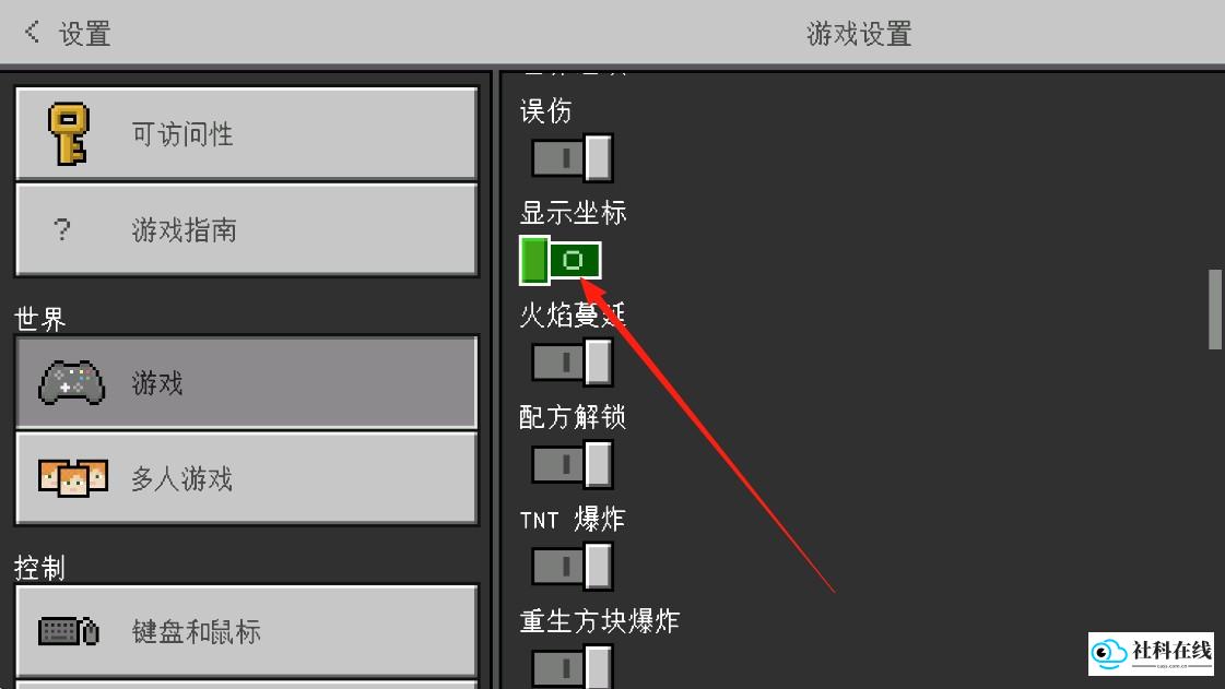 我的世界基岩版本游戏如何查看坐标3
