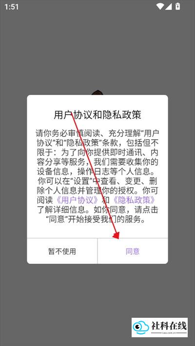 步骤二：隐私协议
