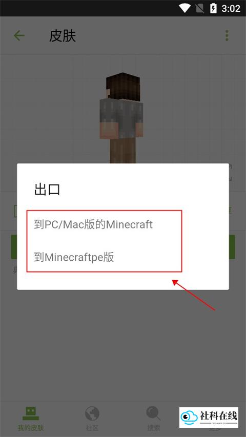 导出选择