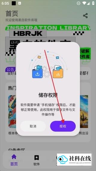 黑白软件权限授权界面