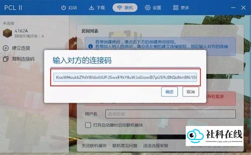 粘贴连接码