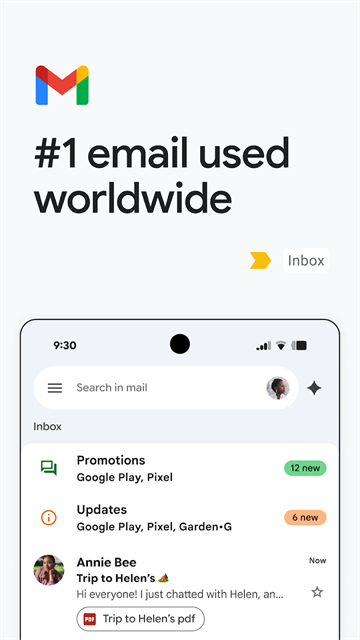 Gmail功能界面