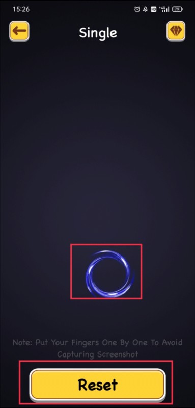 Tap Roulette 结果界面