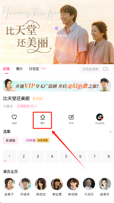 韩站 点缓存按钮